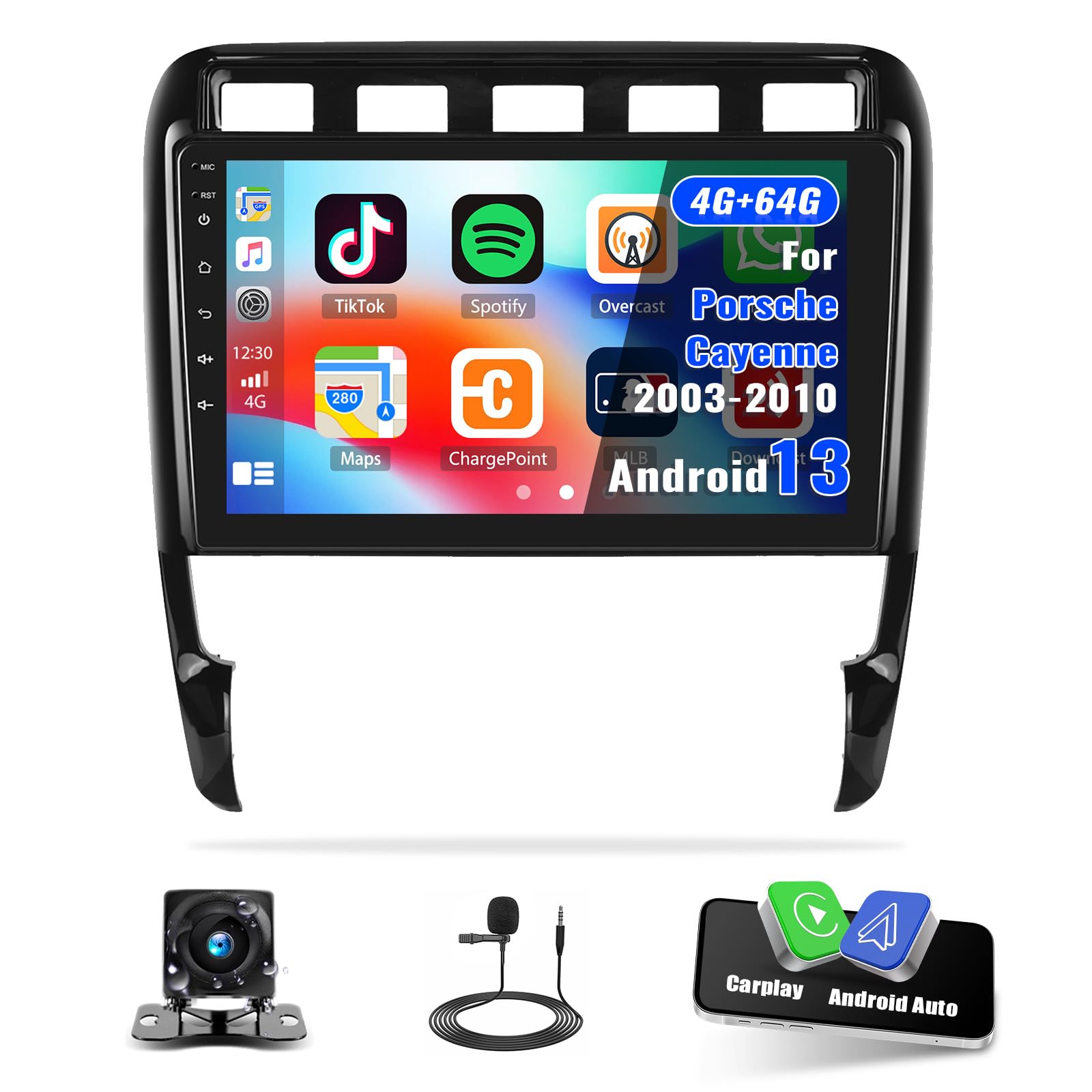 Amazon.com: [4G+64G] Android 13 Car Stereo for Porsche Cayenne