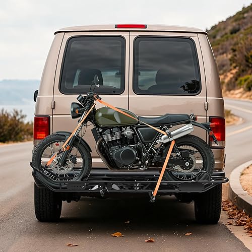 Miniatura 8 de VEVOR Portabicicletas, capacidad de 500 libras, estante de montaje de enganche de acero resistente con dispositivo de bloqueo anti-inclinación,