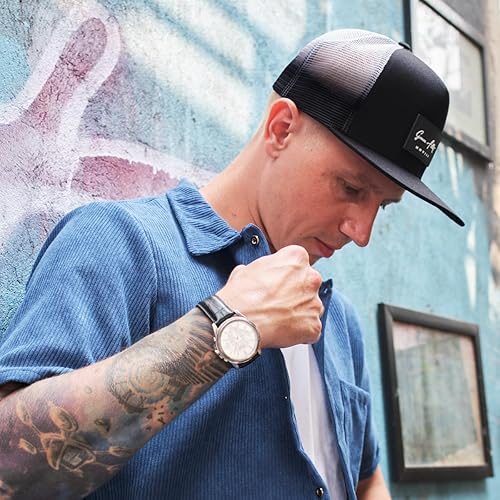 Miniatura 5 de Grace Folly - Gorra trucker unisex gorra de malla con cierre trasero negro (Black with Fade)