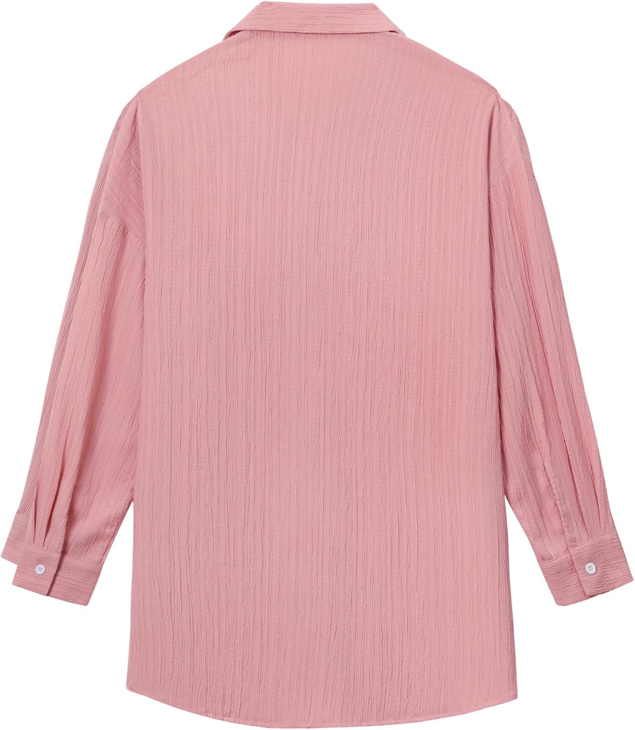 Womens Button Down Shirts Oversize Casual Boyfriend Long Sleeve Button Up Shirt Women Plus Size Blouses Tops with Pocket - Image 5