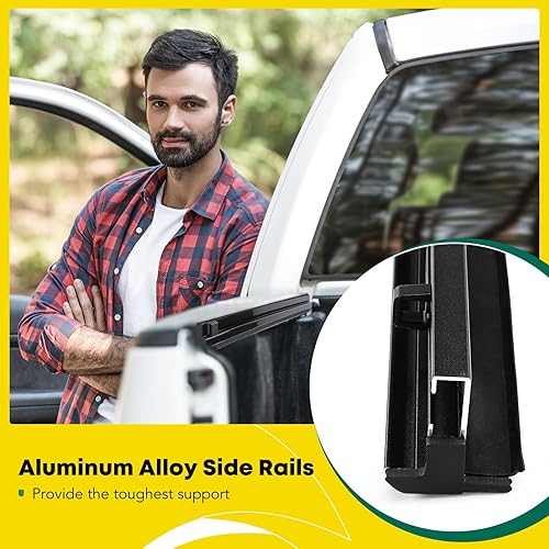 Miniatura 4 de YHTAUTO Cubierta rígida para caja de camioneta plegable cuádruple con función de bloqueo automático compatible con Ford Ranger 2019-2023, cama de 6