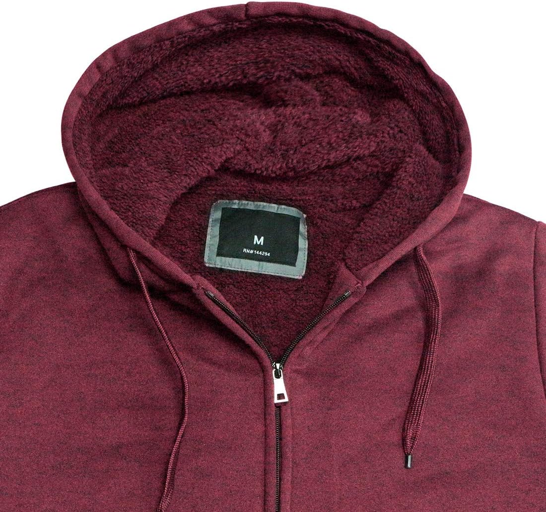 Gary Com Heavyweight Sherpa Hoodies for Men, Thick Fleece Lined Full Zip Up Winter Warm Sweatshirts Work Jackets - Image 2