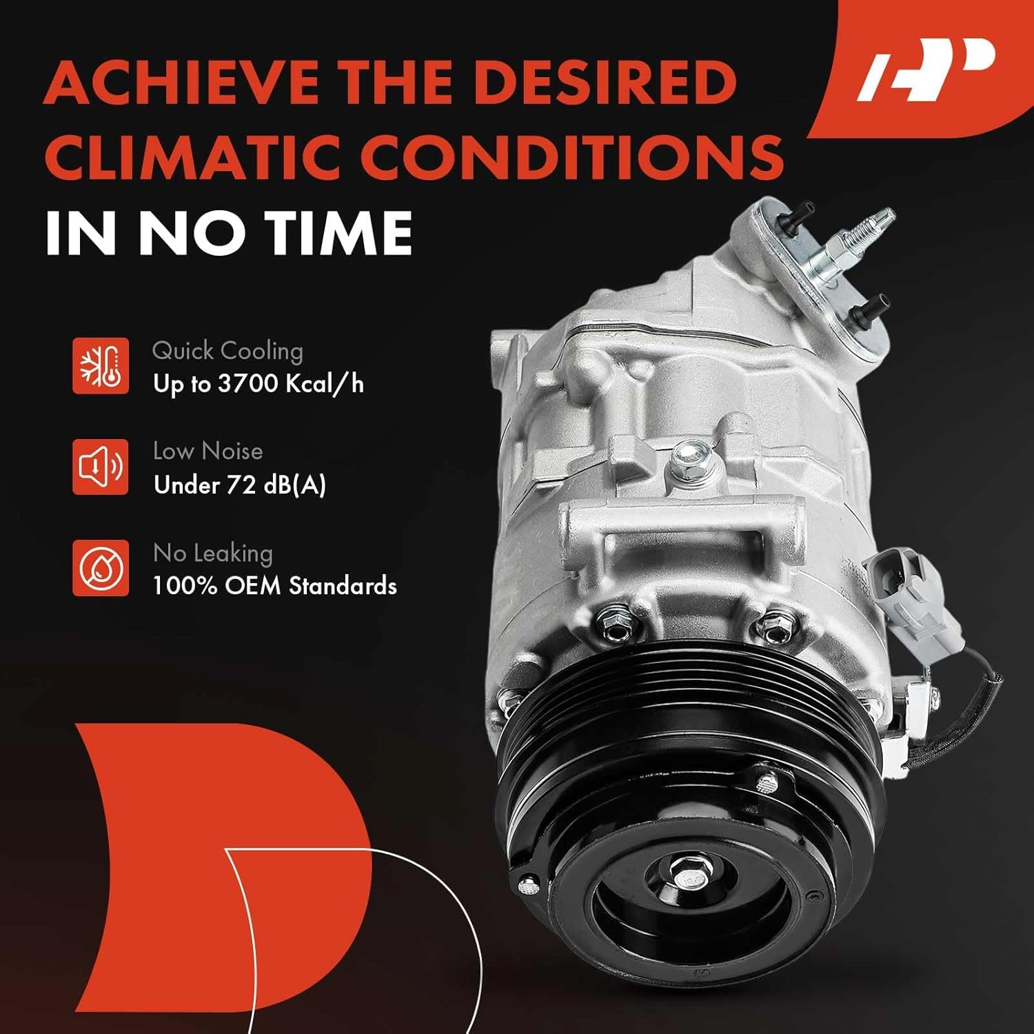 A-Premium Air Conditioner AC Compressor with Clutch Compatible with Ram ProMaster 1500 2014-2017, ProMaster 2500 2014-2018, ProMaster 3500 2014-2018, 3.0L
