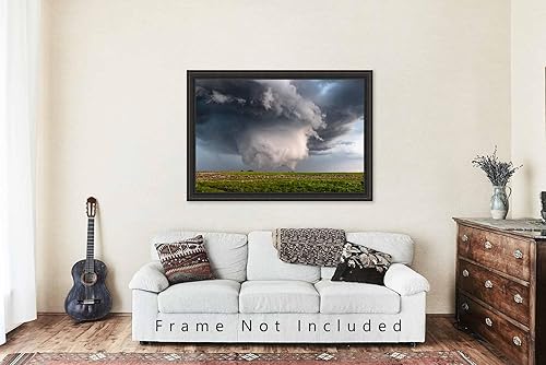 Miniatura 5 de Supercell Thunderstorm Photography Print (Not Framed) Picture of Mesocyclone Wall Cloud at Ground Level on Stormy Spring Day in Oklahoma Panhandle