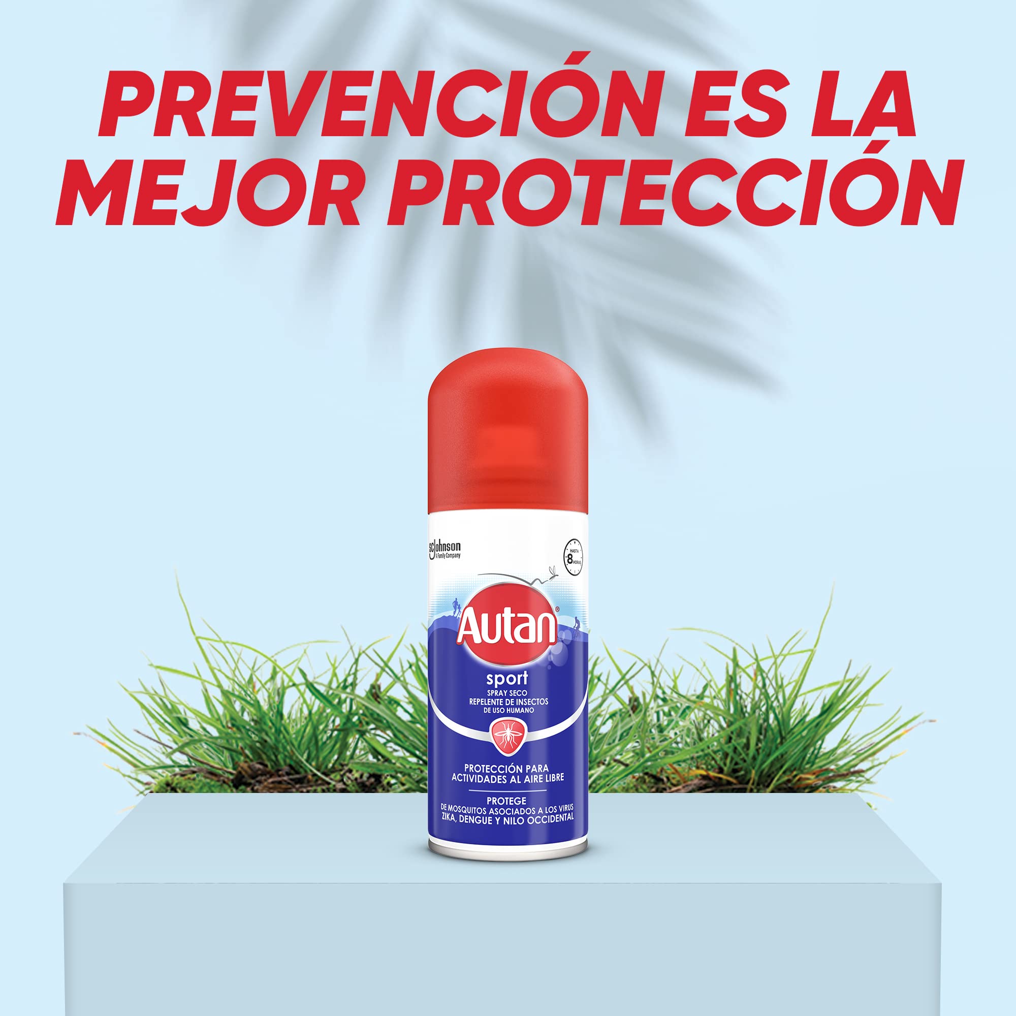 Autan® Pack Sport Dry Spray ayuda a proteger contra las picaduras de mosquitos comunes, tropicales y tigre, especial actividades deportivas, 3 Unidades
