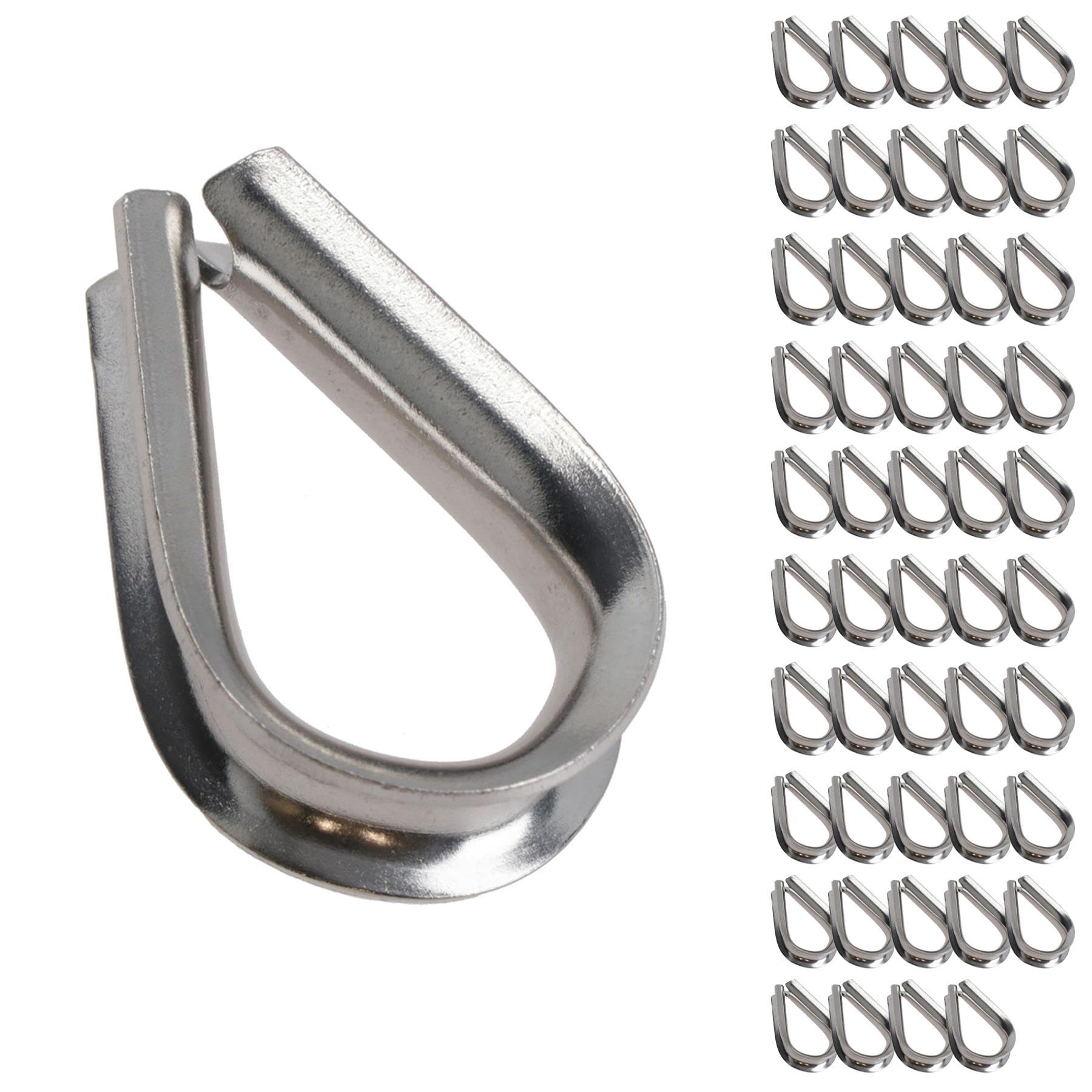 AB Tools Rope Splice Thimble 50pk for 3mm Rope & Wire Spliced Boat Thimbles 316 Marine A4 — image 1