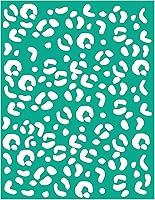 Vista 1 de Plantilla de pantalla de seda de leopardo, plantilla de malla reutilizable con patrón de leopardo, plantilla de seda para decoración del hogar