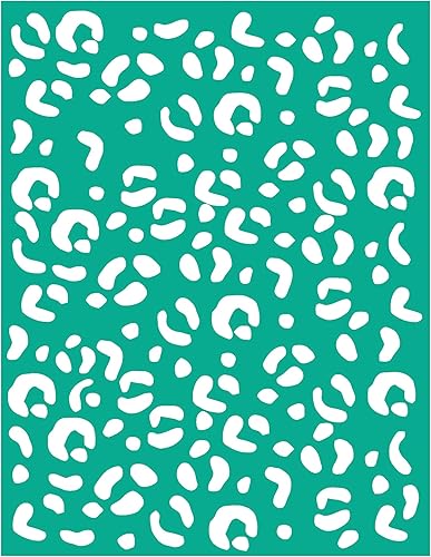 Plantilla de pantalla de seda de leopardo, plantilla de malla reutilizable con patrón de leopardo, plantilla de seda para decoración del hogar,