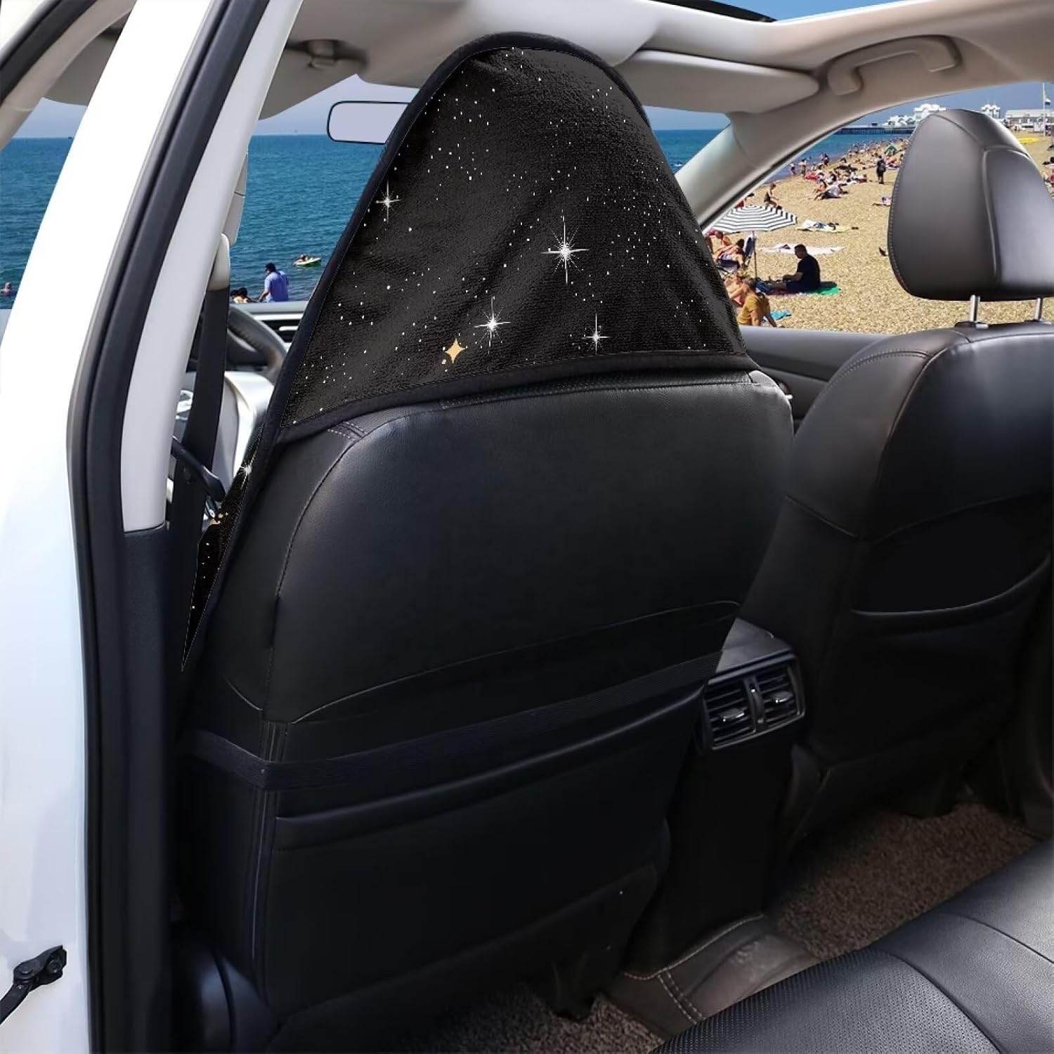 Night Dragonfly Design Car Seat Cover Protector Front Seats Only, Waterproof Bucket Seat Towel Universal Seat Covers, Suitable for Yoga Sports Beach Swimming Fishing