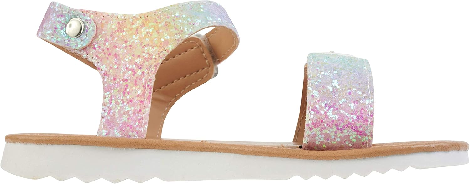  | Nicole Miller Girls Chunky Glitter Sandals (Toddler) | Sandals