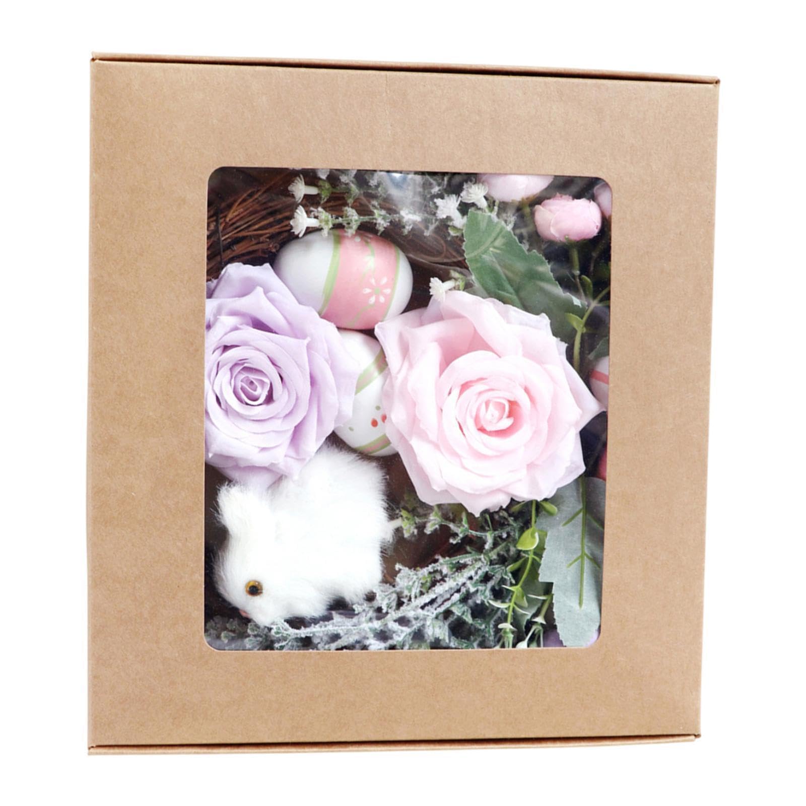 AMSLSIU Unique Easter Wreath Festive Craft Kit With Faux Flowers Easter Wreath Making Kit Holiday Decoration