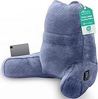 Vista 34 de Sasttie Almohada de lectura para sentarse en la cama, de espalda, respaldo para silla de apoyo, artículos esenciales para dormitorio universitario