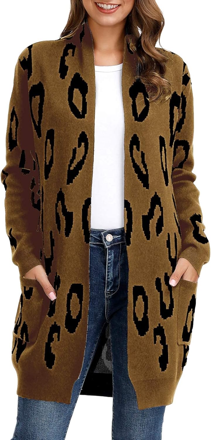 cheetah cardigan sweater