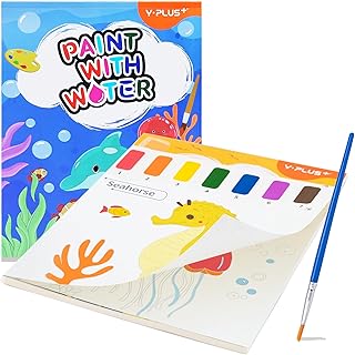 YPLUS Paint with Water Books for Toddlers, Watercolor Painting Paper for Kids Ages 1-3, 2-4, Art Craft Gift for Drawing wi...
