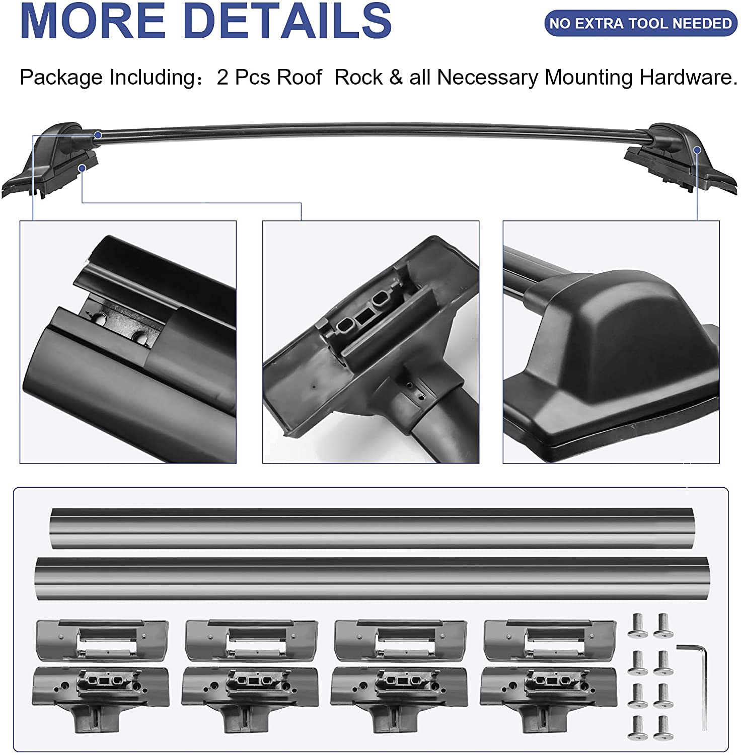 MOSTPLUS Roof Rack Cross Bar Rail Compatible with Honda CRV 2007 2008