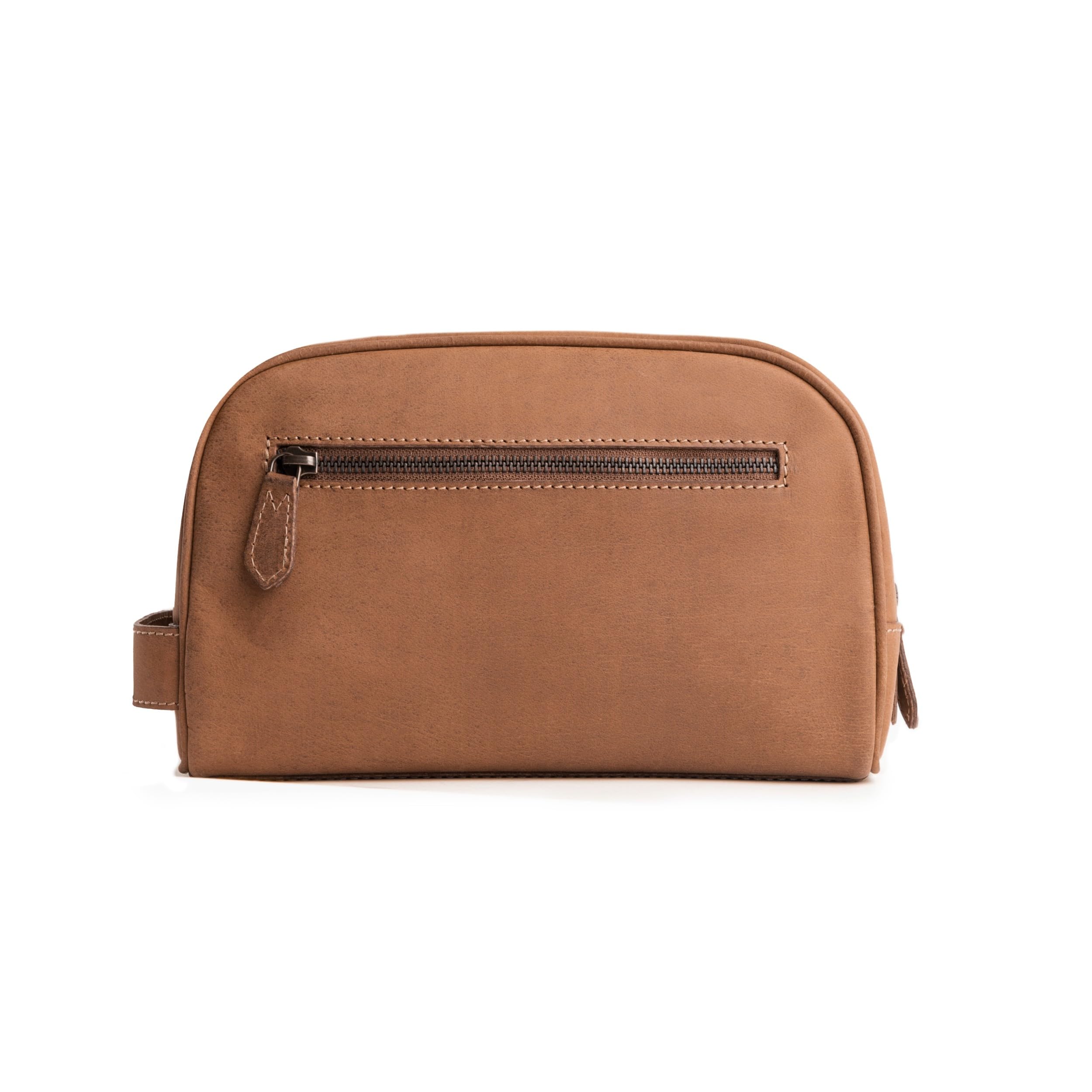 DRAKENSBERG Kulturbeutel Herren Leder 'Ben' - Klassische Reise-Kulturtasche mit vielen Fächern, Vintage, handgemacht, 5L - Havanna-Braun, DR00310