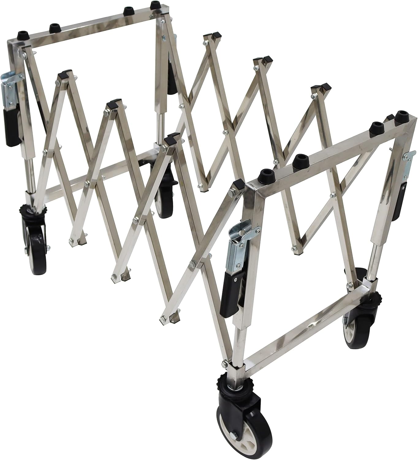 TECHTONGDA Folding Coffin Cart Casket Truck Church Funeral Mortuary Trolley Stainless Steel