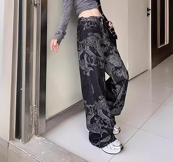 Baggy Jeans Y2k ゴス ヴィンテージ ワイドレッグ レディース ファッション パンク 90年代 ヒップ