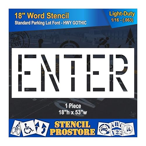Plantillas para marcar pavimentos de 18.0in (18 x 53 pulgadas) Plantillas para marcar pavimentos de 18.0in (18 x 53 pulgadas)