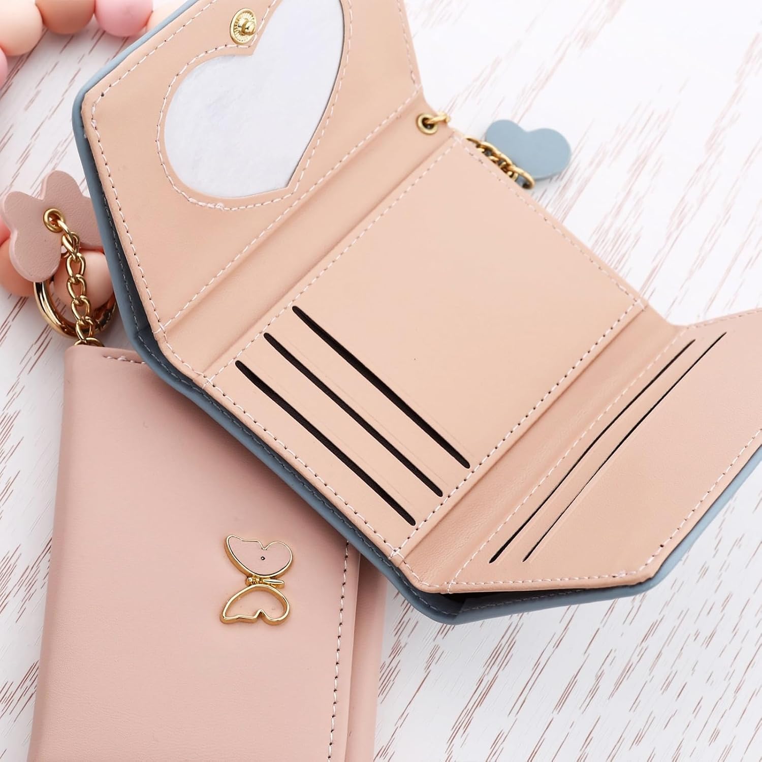 Small Wallets Woman Silicone Bracelet Wristlet Wallet Trifold Slim RFID Cute Card Holder Purse - Image 2