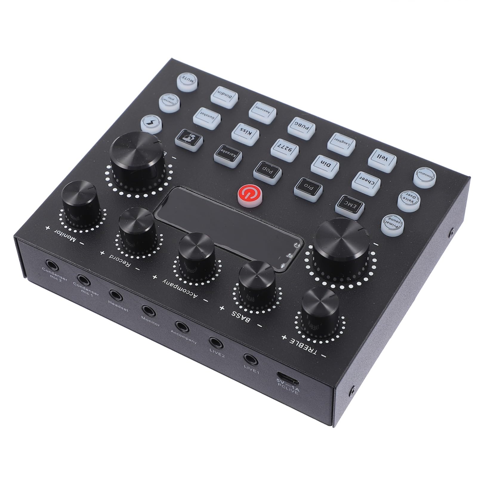 Mixeur audio portable et accessoires de traitement de voix pour diffusion live - 8