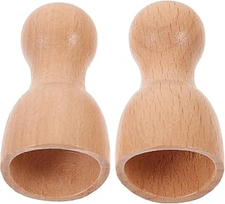 Wooden Body Massager Cups, Compact Massage Tool Non-Slip Handle, Manual Muscle Relaxation for Shoulders and Feet