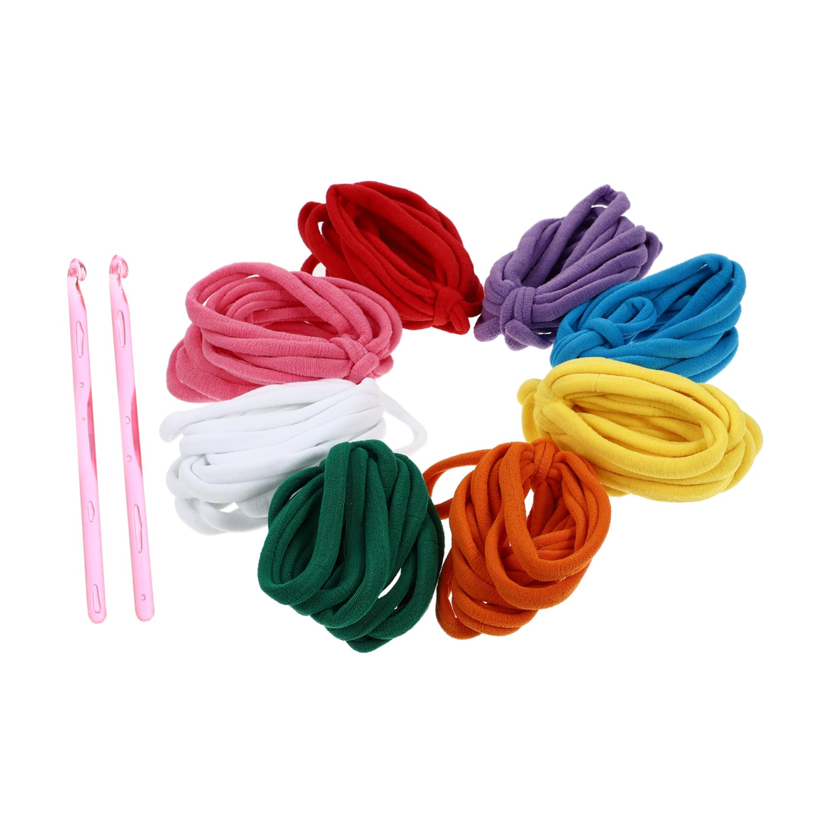 TEHAUX DIY Braided Elastic Rope Loom Loop Set Colourful Toys Elastic Cords for Boys and Girls Crafts