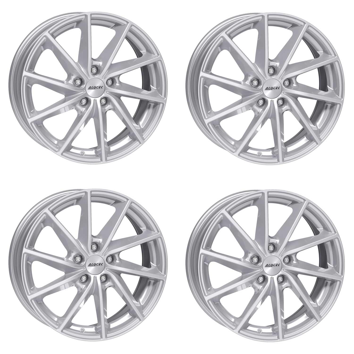 4 x felgi Alutec Singa 6.0Jx16 ET40 4 x 100 polarno-srebrne kompatybilne z Chevrolet/DAEWOO(GM) /GM KOREA Aveo Kalos Spark