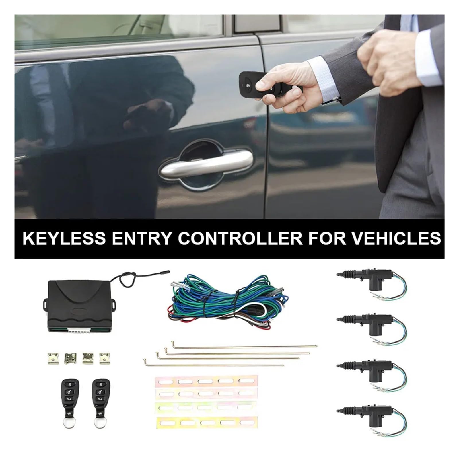 Kit Di Bloccaggio Del Ingresso Senza Chiave Con Indicatore Direzione Antifurto Serratura Della Portiera Auto Automatico Allarme Sicurezza For Facile installazione e ampia compatibilità