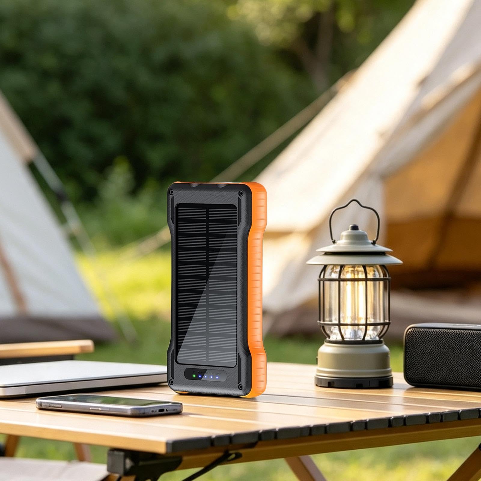 Power Bank Solare Power Bank da 10000 mAh per Telefono con Torcia