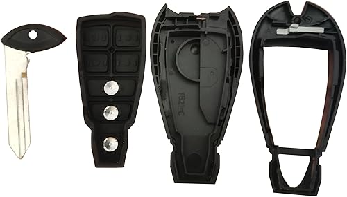 Miniatura 7 de WKEDQAF Repuesto para llavero remoto de entrada sin llave compatible con Dodge Ram 1500 2500 3500 2013-2018 (4 botones b)