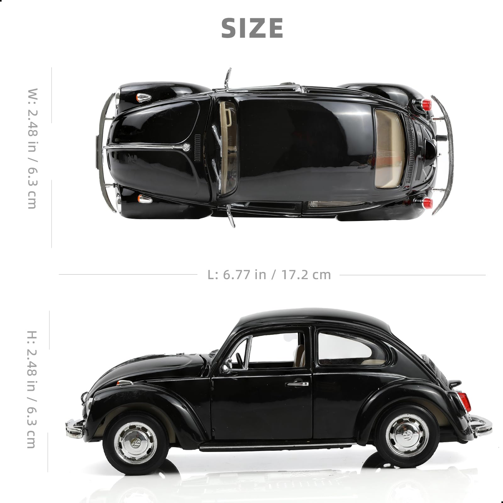 Amazon.co.jp: Risopen 1/24スケール フォルクスワーゲン ビートル 車