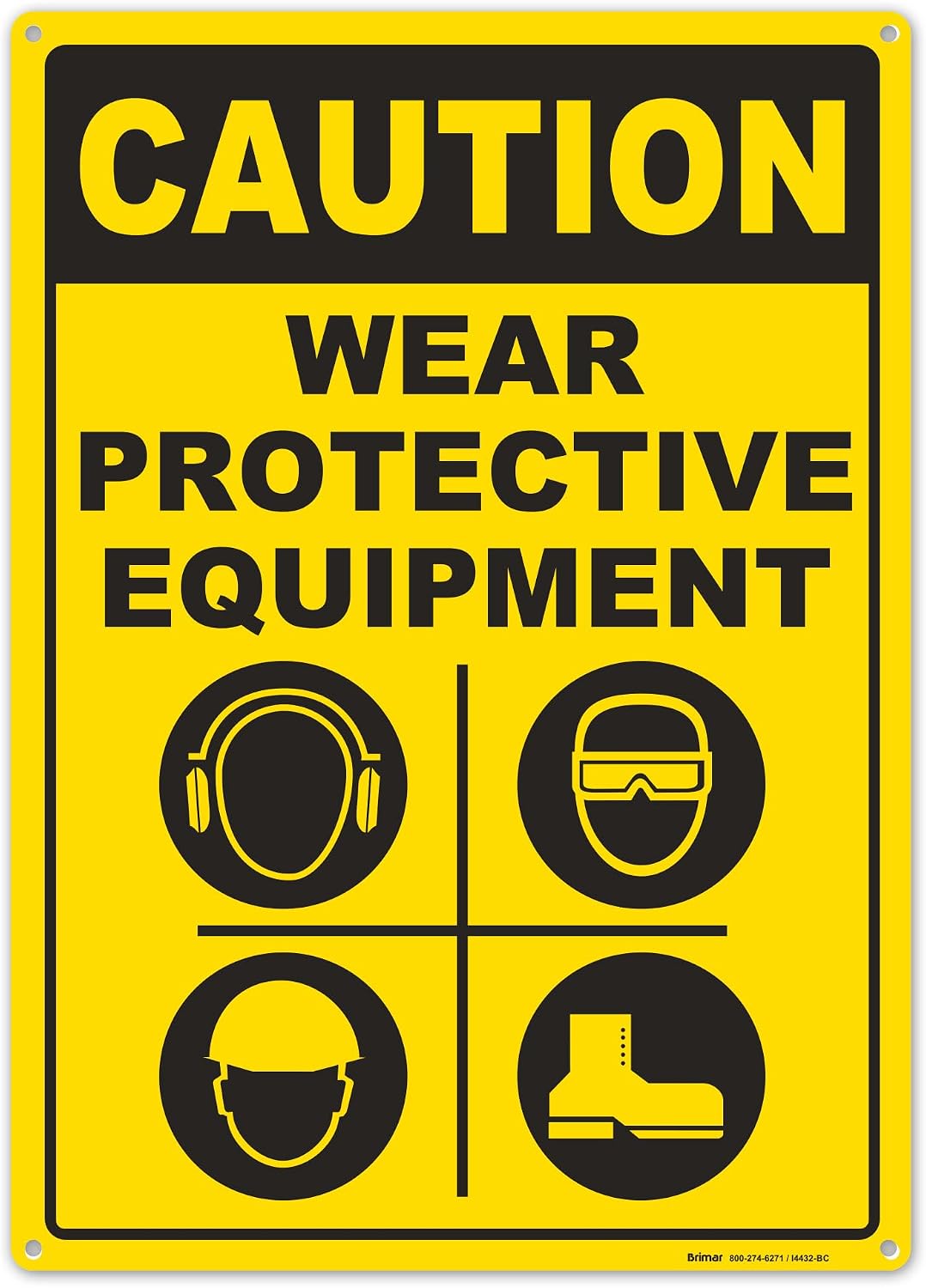 Brimar - 10" x 14" - High Visibility Clothing or Vest Sign - .040″ Rust-Free Aluminum - High Visibility - Easy Installation