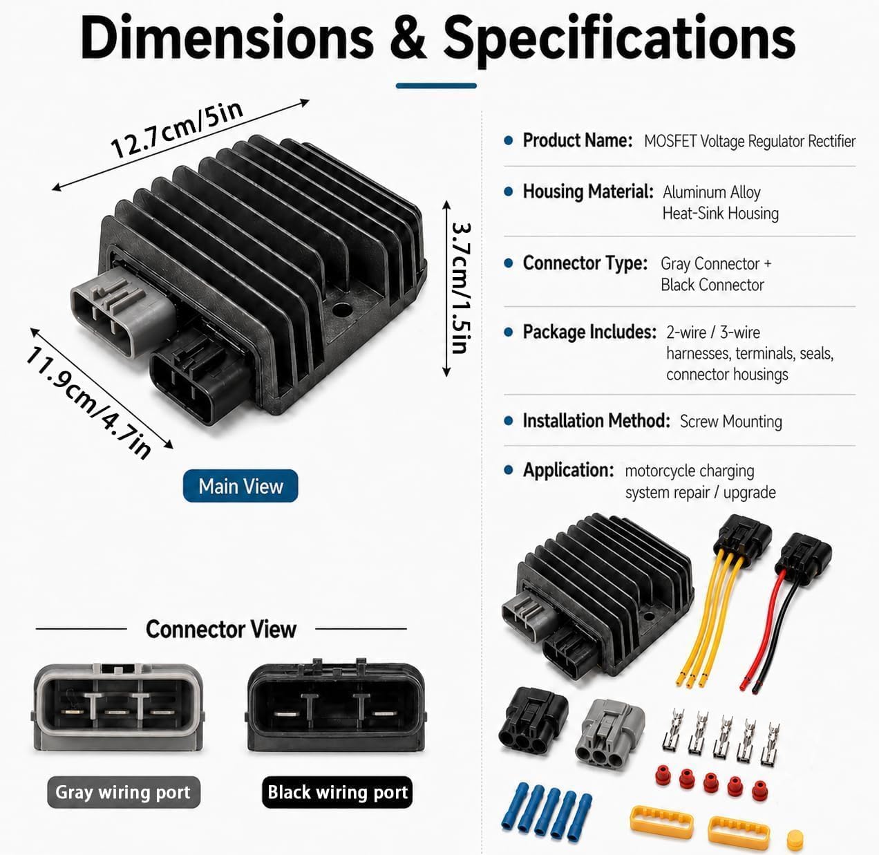 Mosfet Voltage Regulator Rectifier Replacement for CAN-AM ATV Outlander 800R EFI XT-P DPS FH019AA 710001191