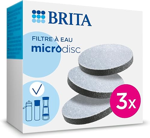 Brita MicroDisc Waterfilter Cartridge, 1 Count (Pack of 3), White Attachments:
