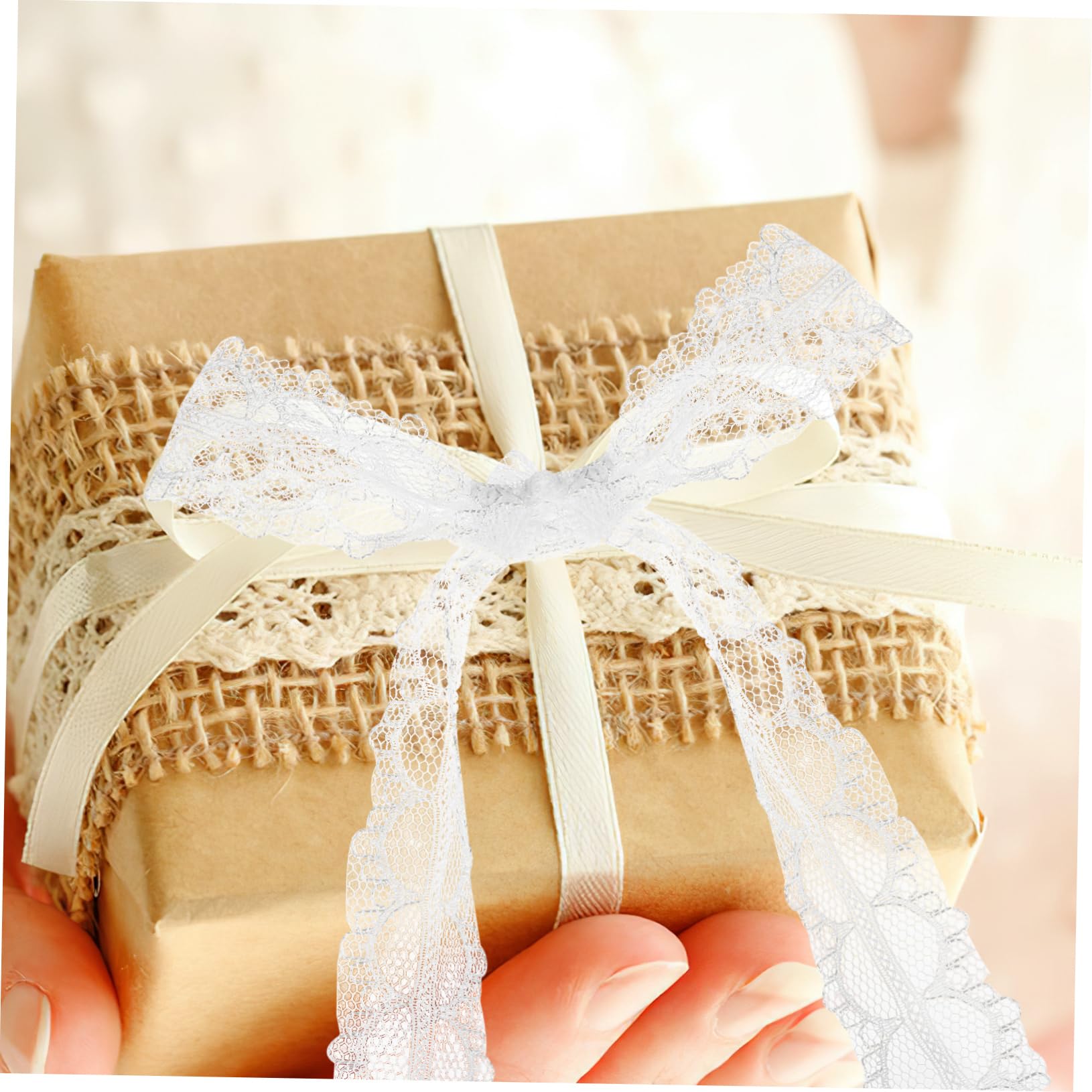 Housoutil 12rollos Cinta De Encaje Blanca Ribete De Encaje Para Manualidades Cintas De Para Flores y Para Manualidades Tela De