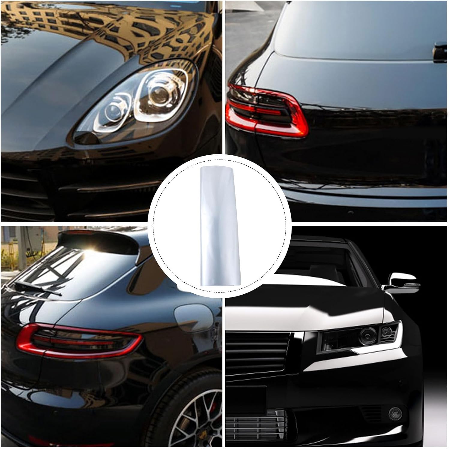 Invisible Car Paint Protection Film 3-Layer Anti-Scratch Vehicle Protective Film 30cm X 120cm Thickened Auto Bumper Wrap for Exterior Surface Coating