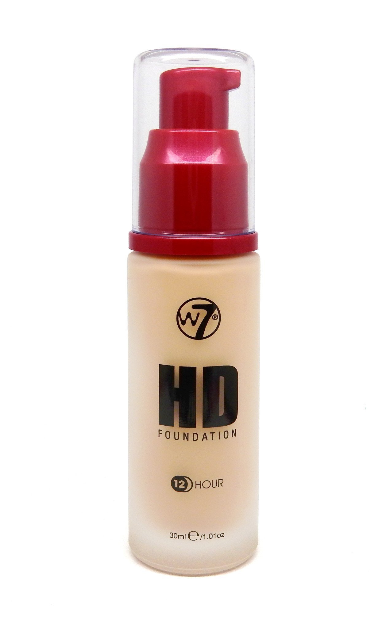 W7 HD 12 HR Liquid Foundation, Pump - Buff, 30ml/1.01fl oz by W7