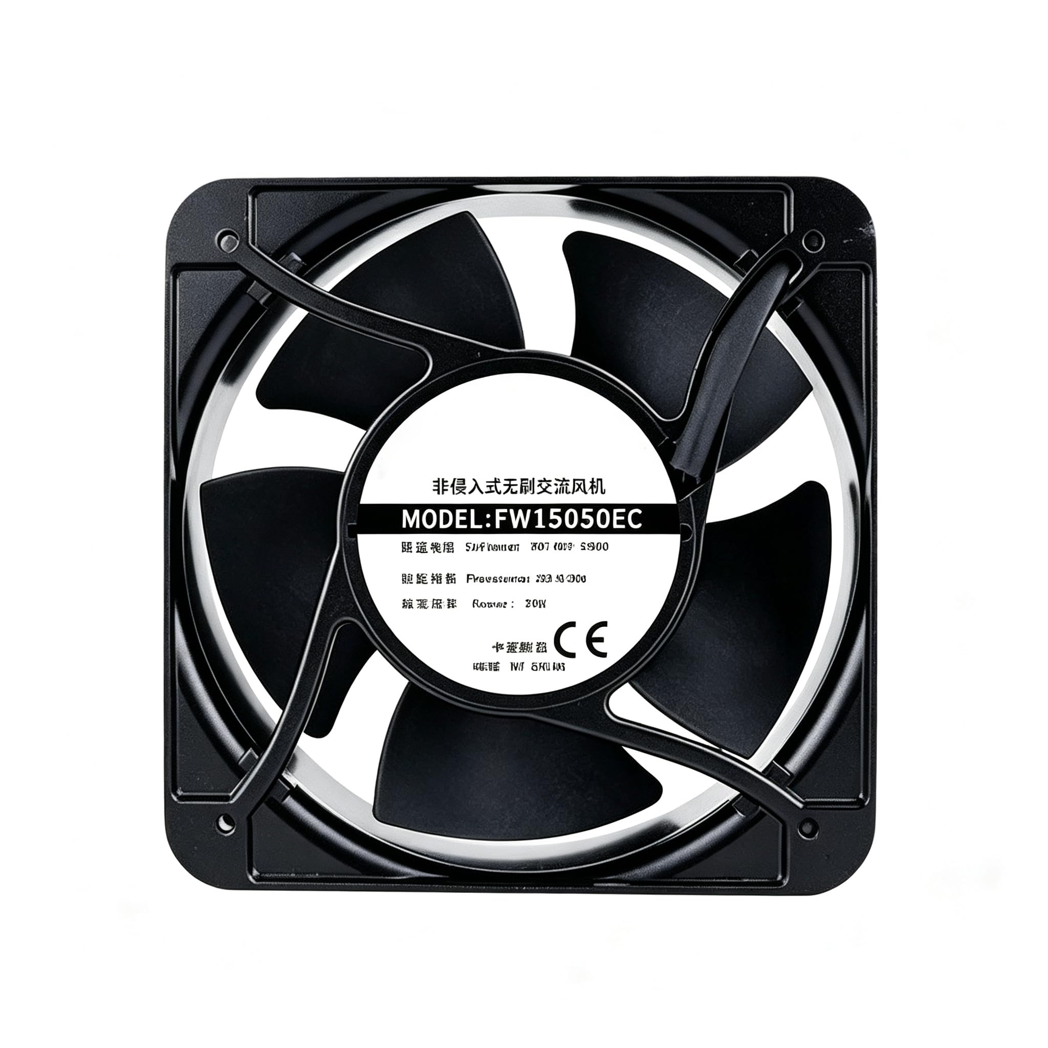 FW15050EC - Ventilador de refrigeración axial de CA de 150 mm, 150 x 150 x