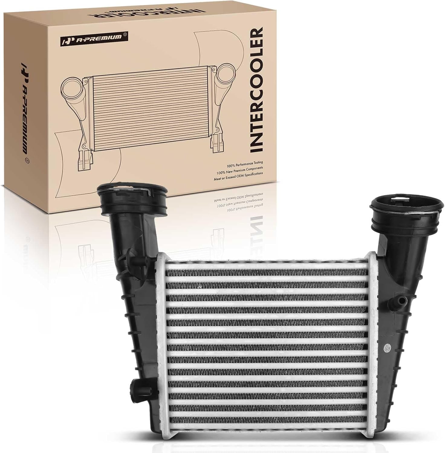 A-Premium Turbocharger Intercooler Compatible with 2004 2005 Volkswagen Passat L4 2.0L Turbocharged, with Automatic Trans, Charge Air Cooler
