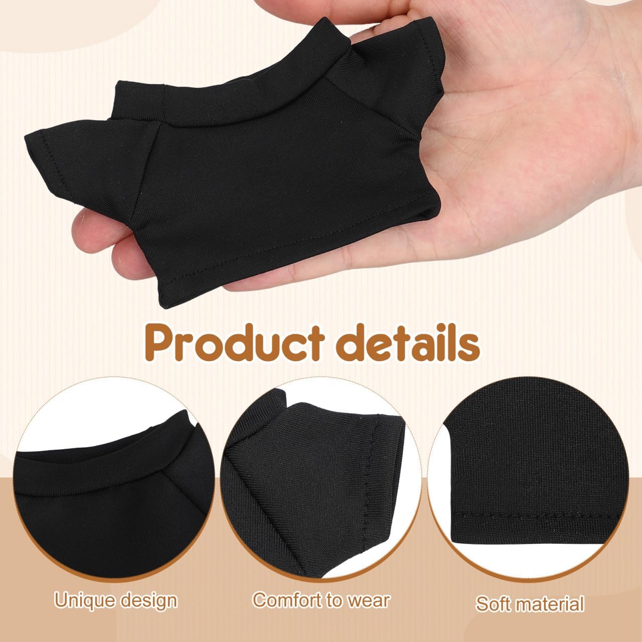 Yardwe Mini Bear T-Shirts for Stuffed Animals Cloth Bear Clothes Sublimation Blank Tshirt for DIY Stuffed Animal Outfit 6 Pack