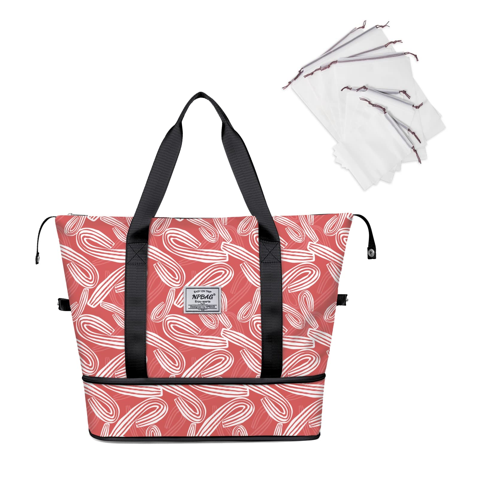 NPBAG Women Travel Duffel, Multi Functional Large Expandable Weekender Carry-on Tote, Gym Workout Overnight Bag, Mommy Hospital Bag for Labor and