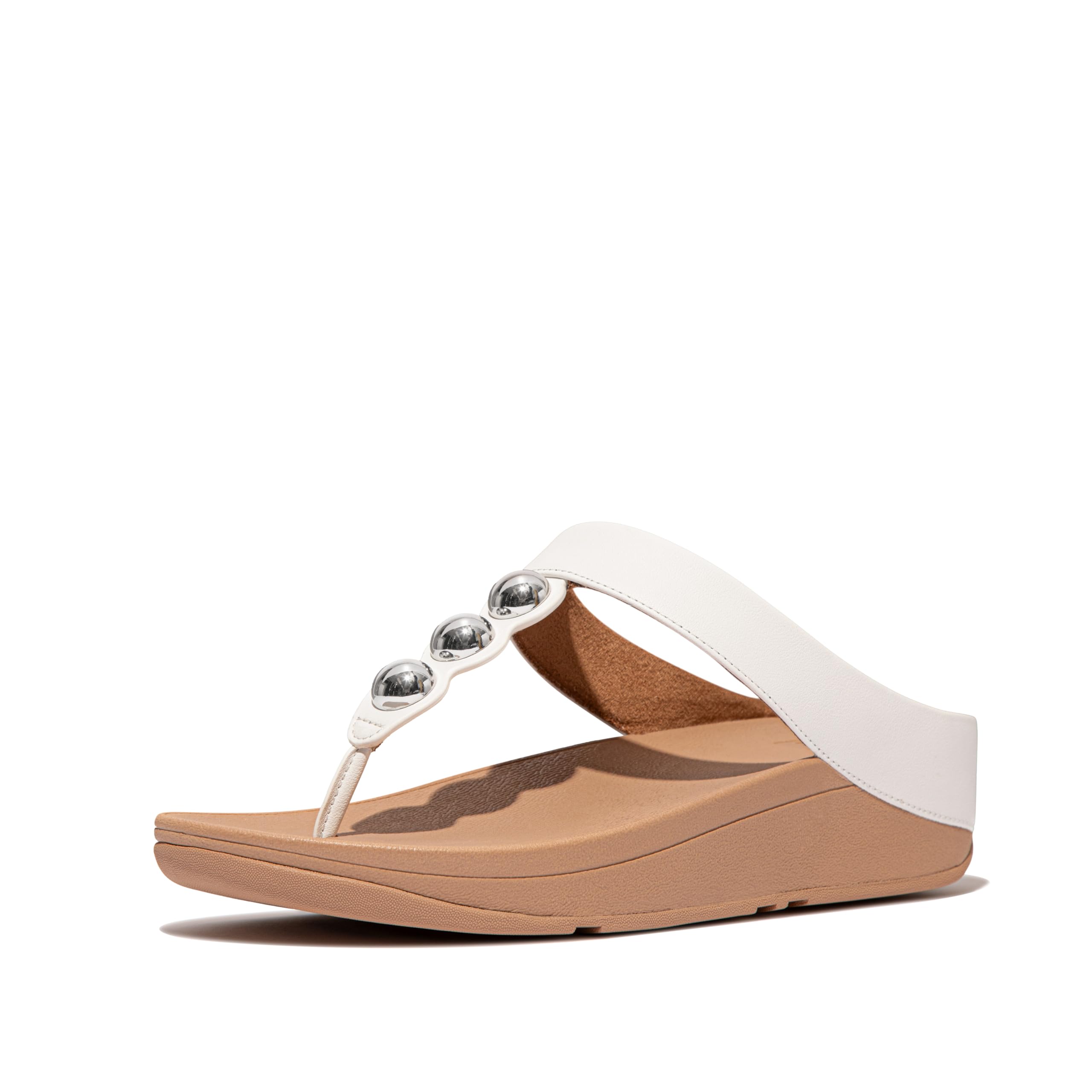 Fitflop Fino Mirror-dome Leather Toe-post Sandals SandaliaMujer