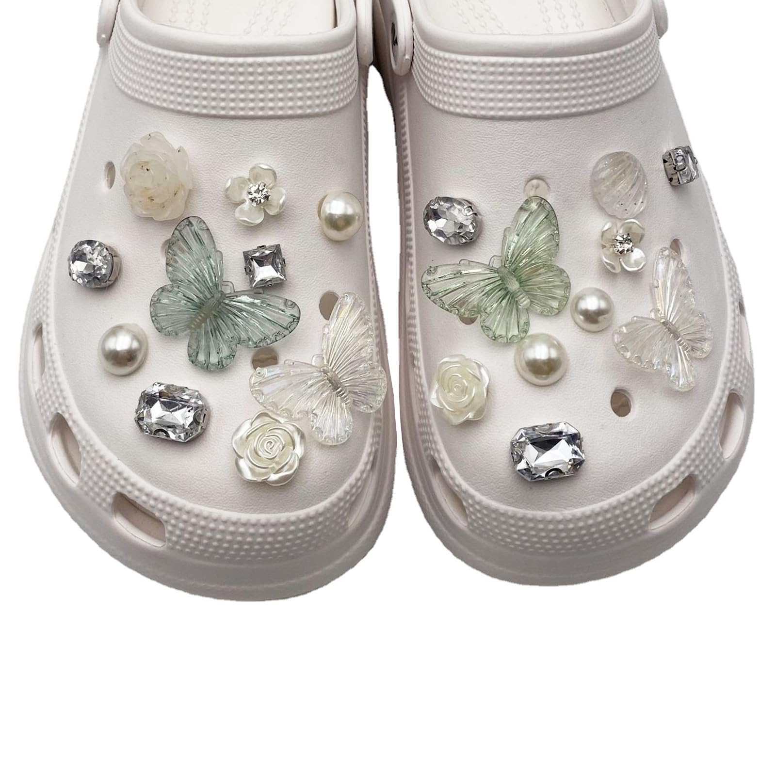 29 Stück Blumen Schuh Charms - Bunte Kirschblüten Anhänger