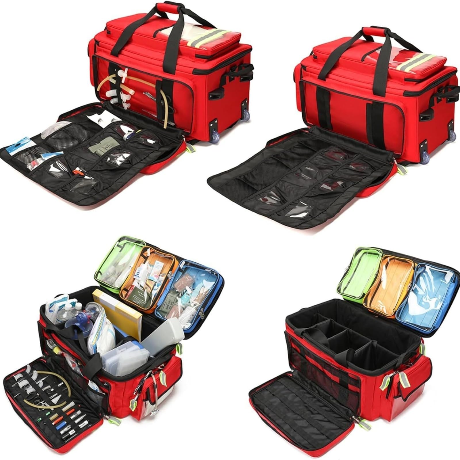 Sac Médical Roulant Avec Roulettes, Sac Trousse Premiers Secours Portable