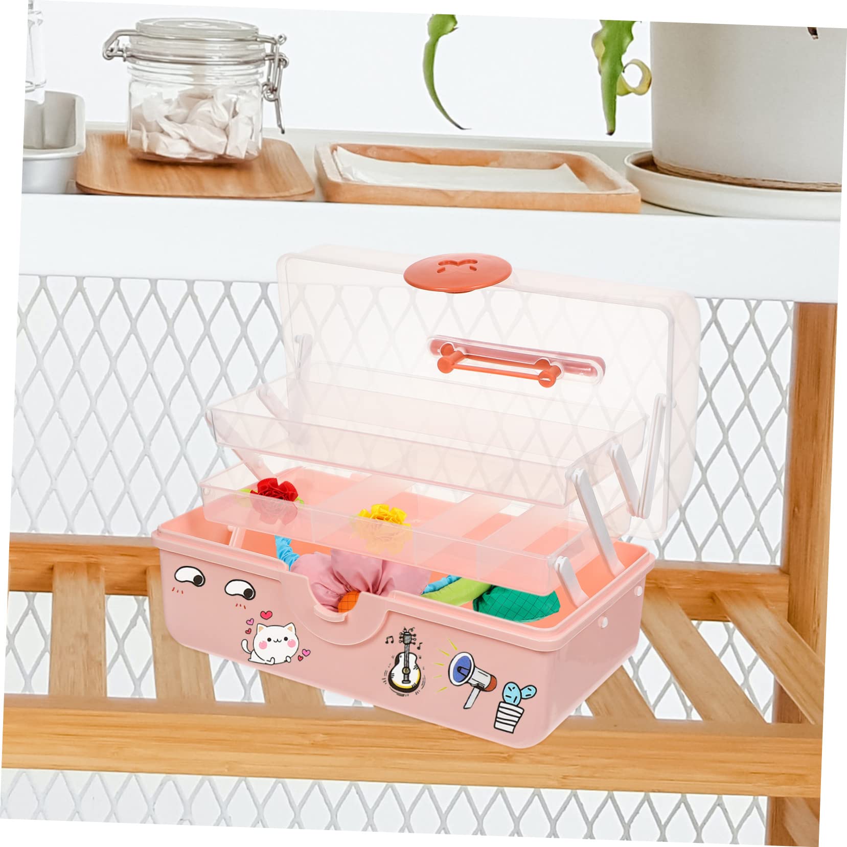 CALLARON Caja De Almacenamiento Para Accesorios De Pelo Organizador De Múltiples Para Guardar Pinzas y Gomas Joyero Para Tocados De Niña Estuche De Almacenamiento Para Accesorios De