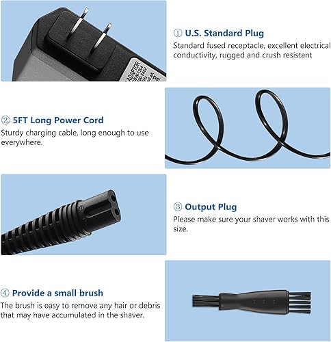 Braun Shaver Charger 12V - Compatible with Series 9,8,7,6,5,3,1