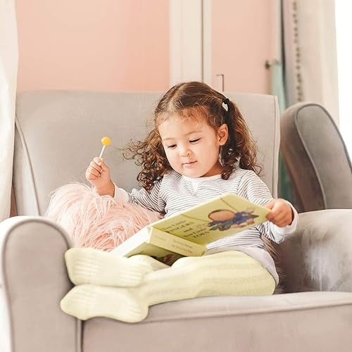 Miniatura 5 de LA ACTIVE Medias de invierno para bebé, acogedoras y cálidas, de punto trenzado, con agarre antideslizante, para bebés, recién nacidos