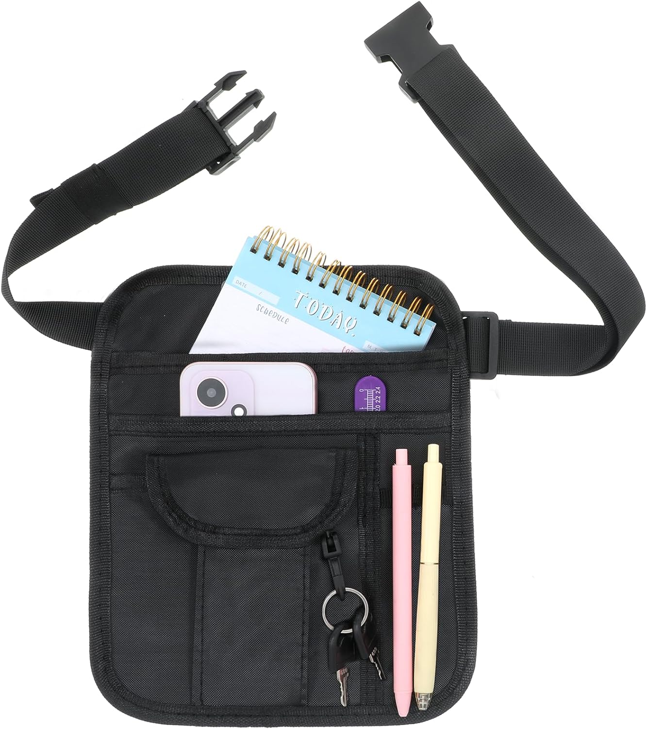Utility Belt Server Apron Waitress Server Apron with Multiple Pockets Servers Aprons Waist Pouch with Adjustable Belt Waitress Accessories Bag Utility Waist Pack for Restaurants, Gardening, Nursing