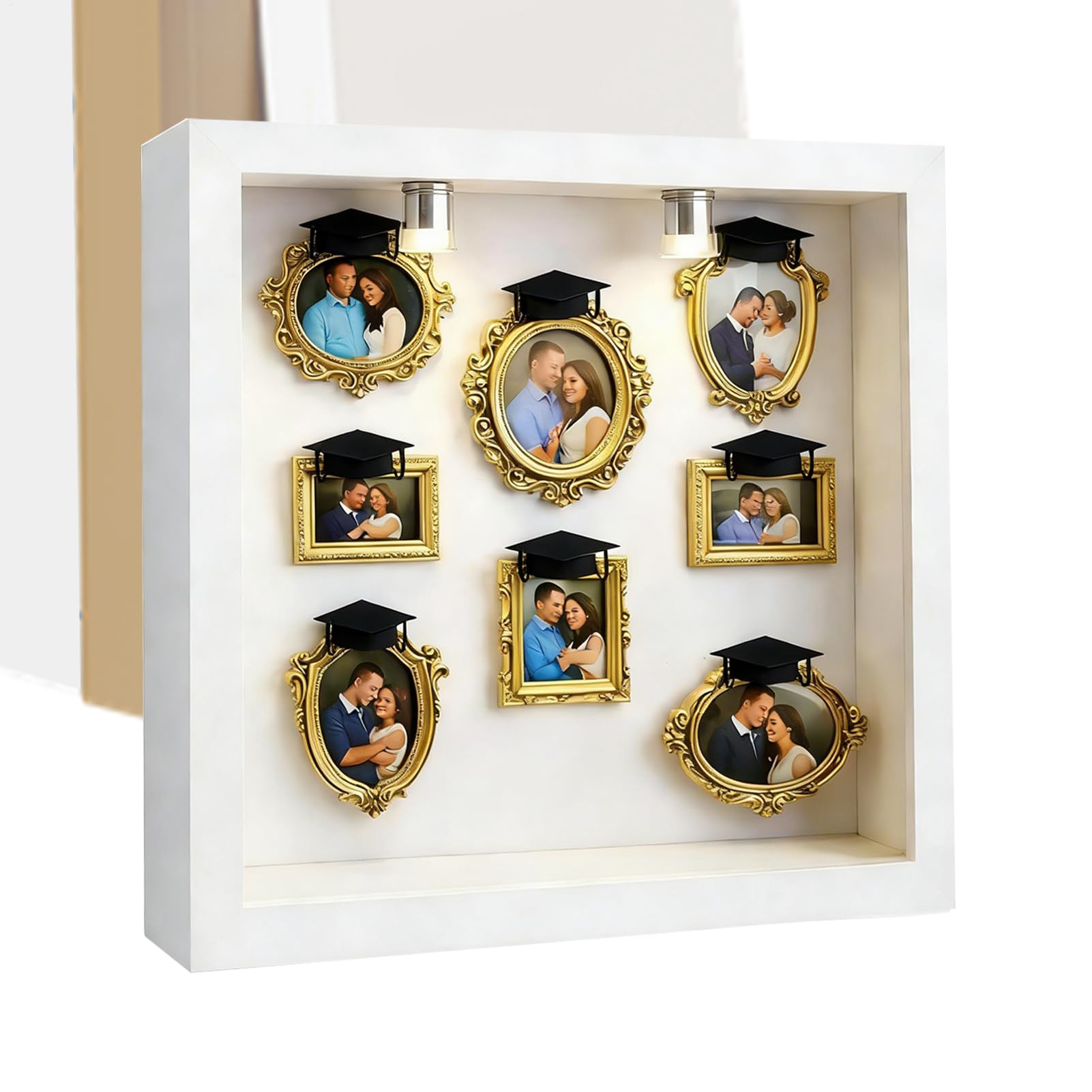 Petites cadres musée en miniature : lot de petits cadres photo dorés pour artisanat DIY